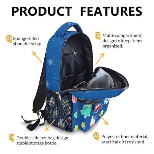 School Backpack Christian Backpacks for Boys Kids Toddler, Lightweight Cute I am a Child of God Book Bag for Kindergarten Elementary Middle - color: Blue