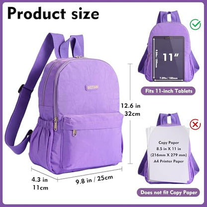 AOTIAN Lightweight Small Hiking Backpack for Women - Durable Water-Resistant Daypack for Travel, Camping & Outdoor Adventures - color: Light Purple-small