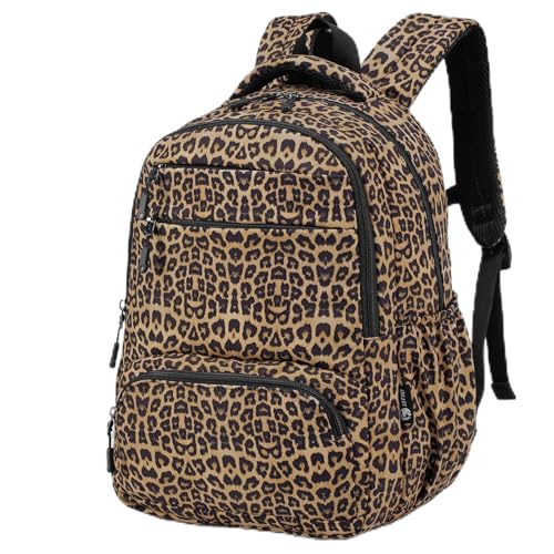 40x30x15cm Personal Item Travel Bag,16x12x6inch Small Carry On Backpack 20L, Flight Approved Underseat Travel Luggage Bag,Mochila de Viaje,Cabin Size Lightweight Backpack - color: Leopard