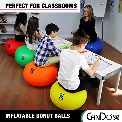 CanDo Donut Exercise, Workout, Core Training, Swiss Stability Ball for Yoga, Pilates and Balance Training in Gym, Office or Classroom - style: 22-inch