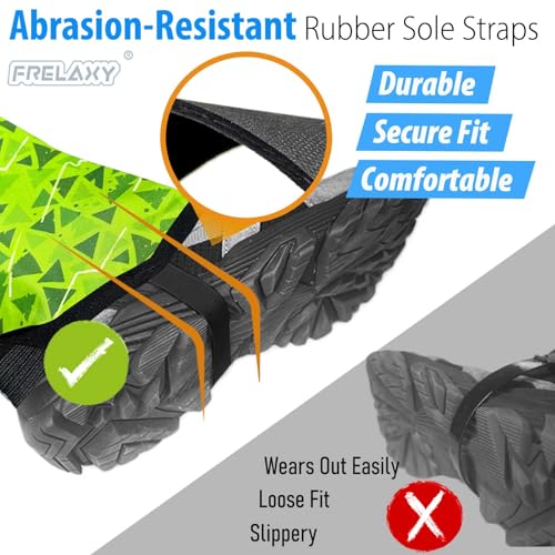 Frelaxy Ultralight Trail Gaiters for Hiking & Running – Breathable, Wear-Resistant Low Shoe Gaiters, Protect Feet from Rocks, Mud, Dust & Debris - color: Neon Green