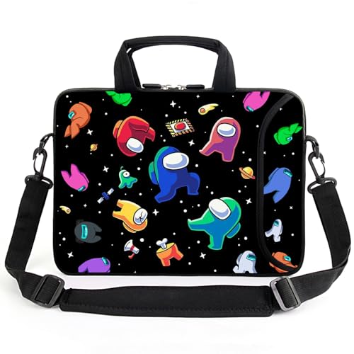 17" Shoulder Bag Adjustable shoulder strap Laptop sleeve Carrying case with mouse and power adapter storage bag (Games-1) - color: Games-1