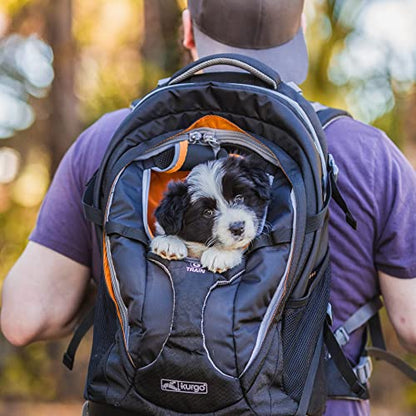Kurgo G-Train Dog Carrier Backpack - Comfortable Travel Bag for Pets Up to 25 lbs - Waterproof Bottom - Multi-Compartment Pack - Dog Hiking Gear - Rugged Adventure Backpack - Navy Blue - color: Navy Blue