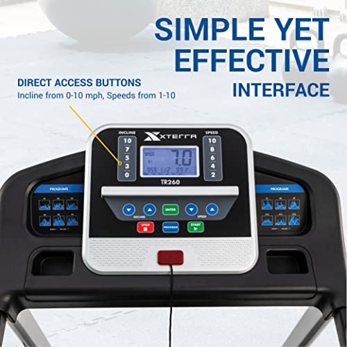 XTERRA Fitness Premium Folding Smart Treadmill, Compact Design, 250+ LB Weight Capacity, Powerful Motor, XTERRA+ Fitness App Included with Purchase - style: TR260