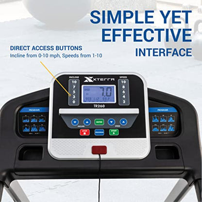 XTERRA Fitness Premium Folding Smart Treadmill, Compact Design, 250+ LB Weight Capacity, Powerful Motor, XTERRA+ Fitness App Included with Purchase - style: TR260