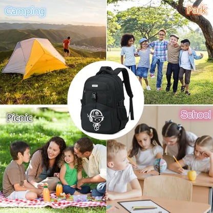 Bluboon Kids Backpack Boys Camo Bookbag Teens Elementary School Bag Daypack Travel Back Pack Middle school (Black-900) - color: Black-900