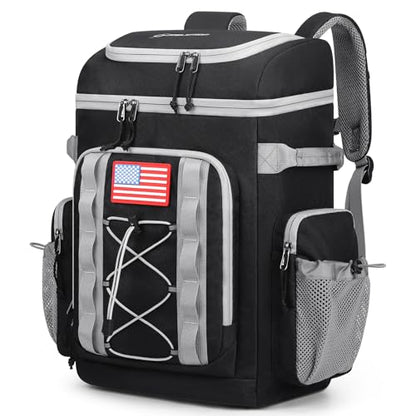 Maelstrom 35/50 Can Insulated Backpack Cooler, Leakproof Soft Lunch Ice Bag - color: Black, size: 35 Can