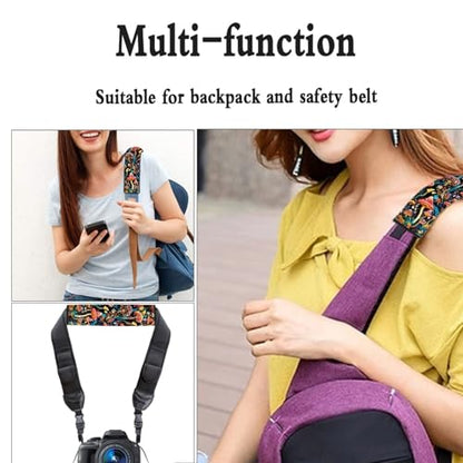 Forchrinse Colorful Mushroom Car Seat Belt Cover,2 Pack Mushroom Seat Strap Cover Pad Cushion,Soft Strap Shoulder Pad Universal Fit - color: Colorful Mushroom