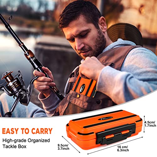 PLUSINNO 253/387pcs Fishing Gear Accessories Kit, Fishing Tackle Box with Tackle Included, Fishing Hooks, Fishing Weights Sinkers, Spinner Blade, Fishing Equipment for Bass Trout Bluegill Crappie - color: 253pcs Fishing Accessories Kit