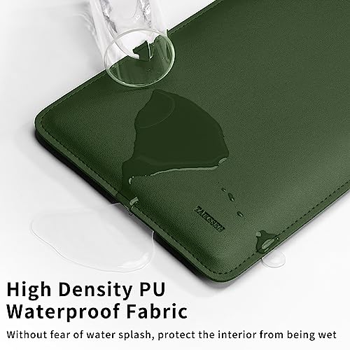 Laptop Sleeve Bag Compatible with MacBook 12 A1534/Air 11 13 M1 A2337/Pro 13 A2338, 11.6-12.3 Acer Chromebook/HP Stream/ASUS/Surface Pro 8/7/6/X/5/4/3, PU Bag with Small Case, Green - color: Green, size: 12-13.3 inch