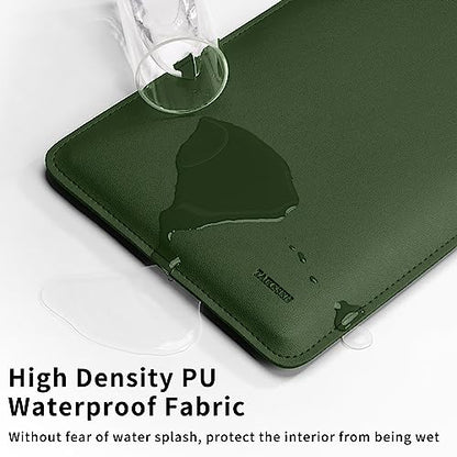 Laptop Sleeve Bag Compatible with MacBook 12 A1534/Air 11 13 M1 A2337/Pro 13 A2338, 11.6-12.3 Acer Chromebook/HP Stream/ASUS/Surface Pro 8/7/6/X/5/4/3, PU Bag with Small Case, Green - color: Green, size: 12-13.3 inch