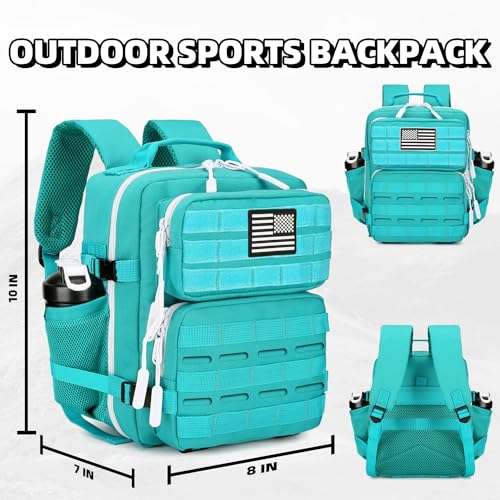 9L Mini Tactical Backpack for Men and Women Tactical Backpack Small for Hiking Small Tactical Bag Fitness Pack - color: Lake Blue