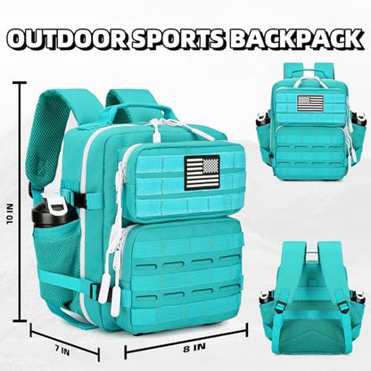 9L Mini Tactical Backpack for Men and Women Tactical Backpack Small for Hiking Small Tactical Bag Fitness Pack - color: Lake Blue