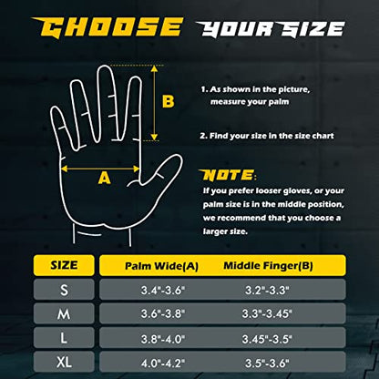 FREETOO Full-Finger Workout Gloves for Men, Padded Gym Gloves with Excellent Grip and Palm Protection - size: Small