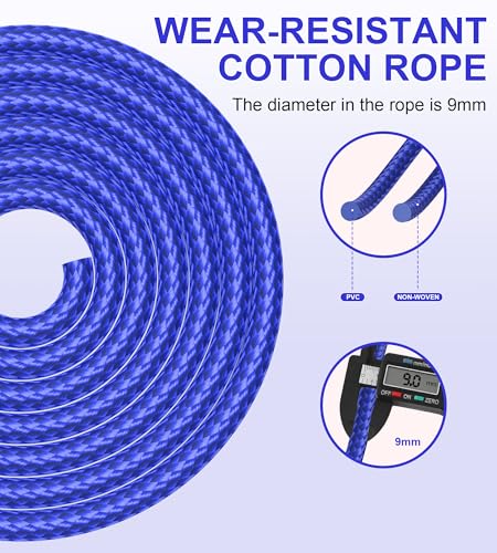 Jump Rope for Women Men, Fitness Jumprope for Women Workout, Adjustable Adult Exercise Skipping Rope - color: Blue