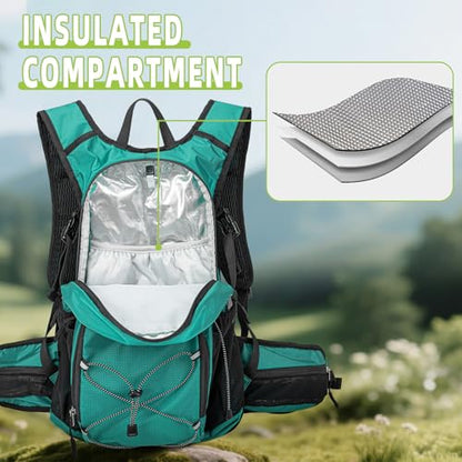 Hydration Backpack, Lightweight Water Backpack for Hiking with 3L Leak Proof Water Bladder, Insulated Hydration Pack Ideal for Hiking and Cycling, 18L