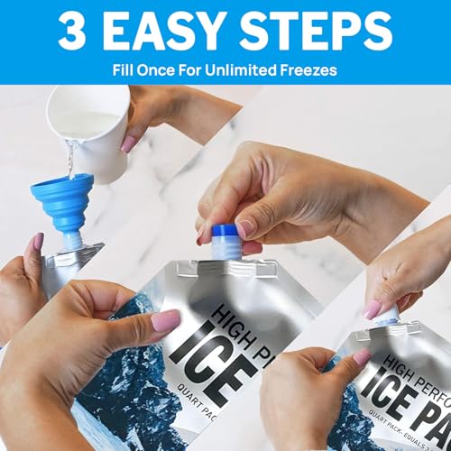 Reusable Ice Packs for Lunch Box Long Lasting Slim Gel Freezer Packs for Cooler Bag Cooler Backpack, Keeps Food Cold Fresh for Work & School & Camping & Outdoor Gear(6.5"x7.5"x5P) - size: Small-5pk