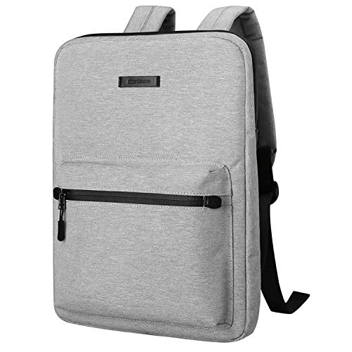 Backpack for Men Women Business Slim Backpack Computer Bags Lightweight Laptop Bag - for 14 15 15.6 23 inch Macbook - color: Light Grey