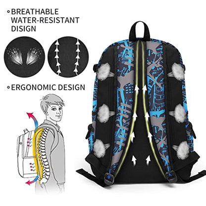 rickyh style School Backpack Travel Bag for Men & Women Lightweight College Back Pack with Laptop Compartmen - color: 01tylan