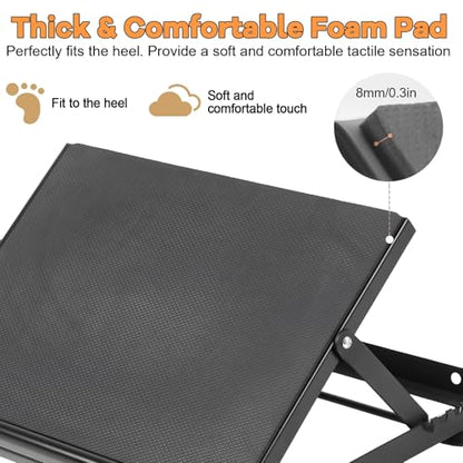 Steel Slant Board for Calf Stretching, Calf Stretcher Slant Board for Squats 5-Level Adjustable Incline Angles, Incline Board 660lbs Weight Capacity for Ankle Stretching Training Home Gym