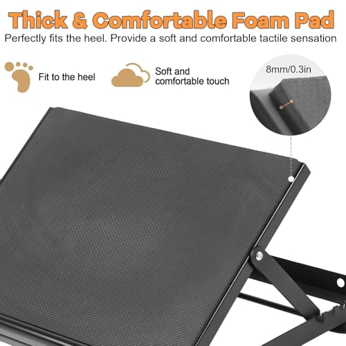 Steel Slant Board Calf Stretcher, 600 Lbs 5-Level Adjustable Incline Board Squat Wedge Achilles Ankle Stretcher Non-Slip Surface for Squat, Fitness, Physical Therapy