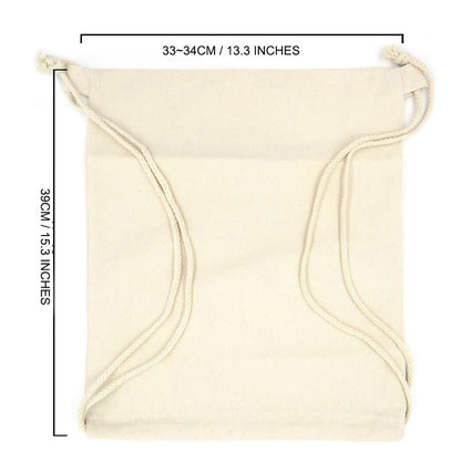 Cotton Canvas Drawstring Gym Backpack, Sackpack, Cinch, Sport String Sack Pack Bags pack-2 (Canvas, White) - color: White, style: Canvas