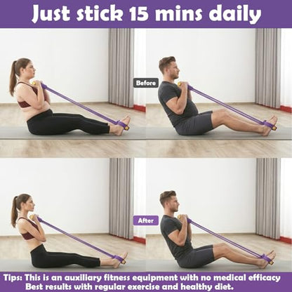 Multifunctional Pedal Resistance Band with Handle,4/6/8 Tubes for All Weights,Upgrade Heavy-Duty TPE Tubes with 300% Stretch for Full Body Workouts.