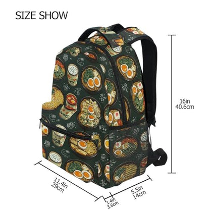 School Backpack for Teenager Fashion College School Computer Bag with Chest Strap Gift Men & Women Instant Noodles Cute Style - color: Multicolor07