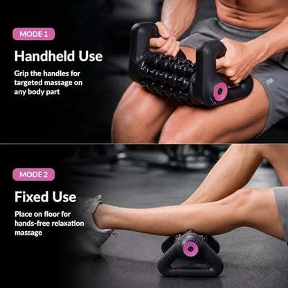 Electric Muscle Roller, 2 in 1 Traingle Massage Roller, 5 Speed Rolling Massager, Rechargeable, Deep Tissue and Muscle Recovery for Legs, Calves, Neck, Foot, Arms, Back