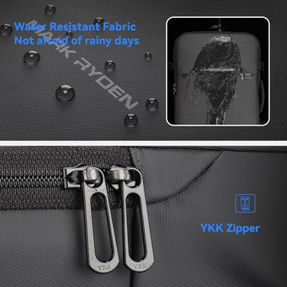 MARK RYDEN Travel Backpack for Men, 40L Airline Approved Carry on Backpack with USB Charging Port, 17.3 Inch Waterproof Business Laptop Backpack - color: Grey