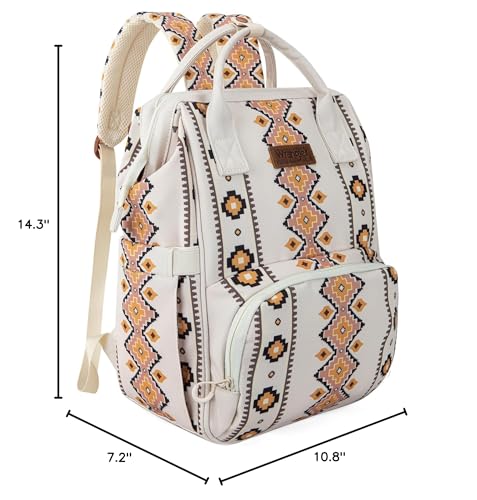 Montana West Wrangler Diaper Bag Backpack Aztec Callie Bag Travel Backpack Purses Western Multi-Function Baby Bags for Mom - color: *Tan