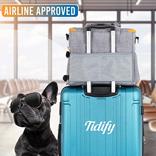Customized Dog Travel Bag - You Name It and We Make It, Your Own Personalized Pet Travel Bag, Make It Special for You and Your Pet. (Light Grey) - color: Personalized Grey Dog Bag