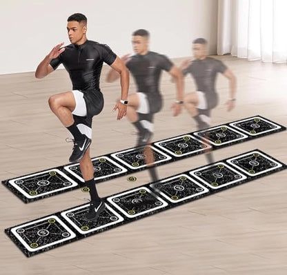 Rubber Agility Ladder 8.8 Ft Non-Slip Speed Agility Training Ladder for Soccer Footwork Training，Flat Agility Ladder for Children's Physical Training Equipment - color: 8.8 ft