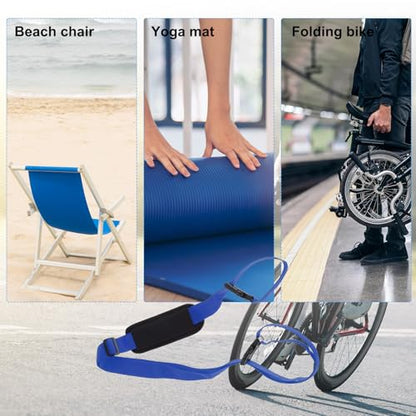 PATIKIL Carrying Beach Chair Straps, Adjustable Shoulder Straps for Folding Chair Backpack, Dark Blue - color: Dark Blue