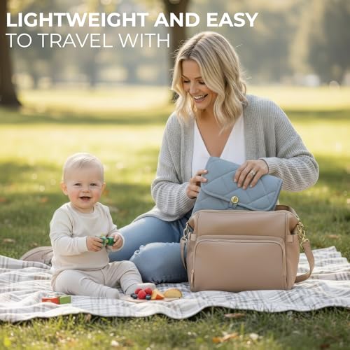 Portable Diaper Changing Pad - Soft and Easy to Clean Diaper Changing Mat for Babies - The Perfect Lightweight and Foldable Pad for Traveling - color: Blue