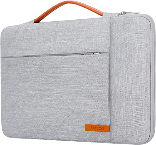 Lacdo 360° Protective Laptop Sleeve Case for 14 inch MacBook Pro M5 Pro/Max A3426 A3427 (2026), M5/M4/M3/M2/M1 A3434 A3112 A3401 A3185 A2918 A2992 | 13.8 inch Surface Laptop 7th Computer Bag, Gray - color: Gray, size: New MacBook Pro 14 Inch