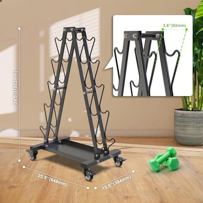 Kipika Heavy Duty 3 Tier Dumbbell Rack Multifunctional, Weight Rack for Dumbbells, Home Gym Equipment, Suitable for Storage of Dumbbell, Kettle Bell, Barbell Plate, Barbell Bar - color: 5 Tier Tilt Shelf