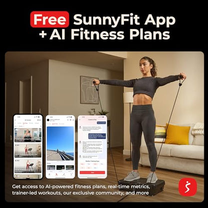 Sunny Health & Fitness Fitboard Vibration Platform Exercise Machine with Multiple Speed Settings and Vibration Modes for Multipurpose Workouts - size: 2D