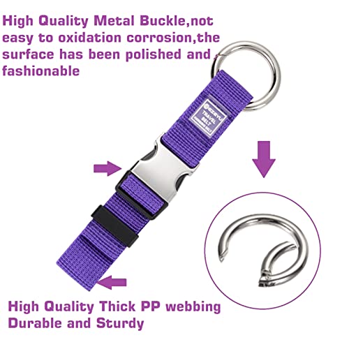 2PCS Heavy Duty Add a Bag Luggage Strap Jacket Gripper,Carry-on Baggage Suitcase Straps Belts Travel Accessories-Purple - color: Purple