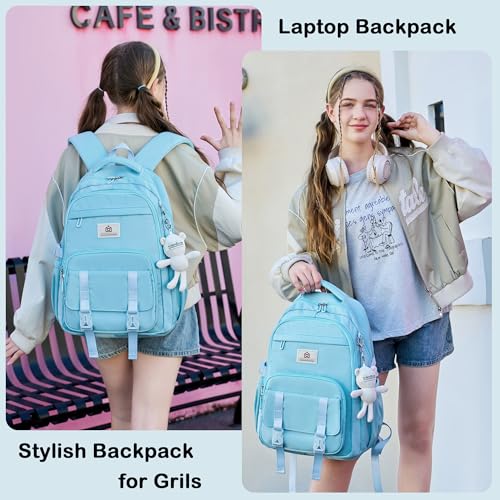 Hidds College Backpack Laptop Backpacks 15.6 Inch for Men Women Elementary Middle High School Book Bag For Teens Girls Boys Student Anti Theft Travel Daypack Large Bookbags-Blue - color: Blue
