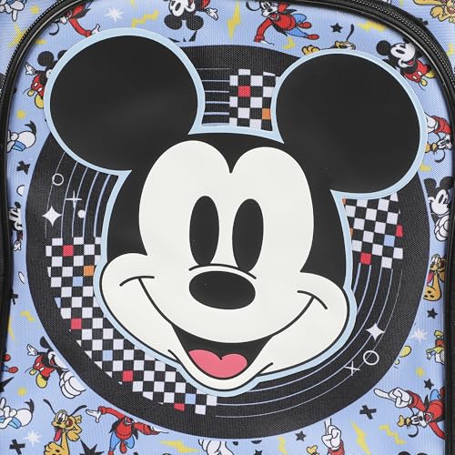Disney Mickey Mouse Big Face 16" Rolling Travel Backpack - color: Mickey Mouse Face Rolling
