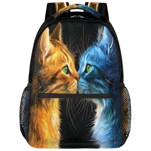 Cat Kids Backpack for Girl Boy Waterproof Kids Back Pack | Animal Cute School Bookbag fit Women Men Lightweight Rucksack Casual Daypack Carry On Bag for Work Hiking Camping Gym Travel - color: A:color 5