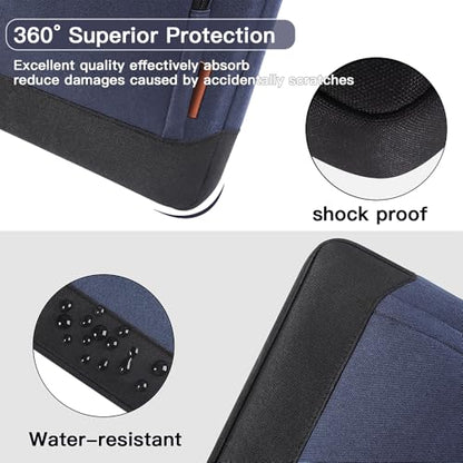 DOMISO 17-17.3 Inch Laptop Bag Business Briefcase Laptop Shoulder Bag for HP Pavilion 17/Dell Inspiron 17/Acer/ASUS, Blue - color: Blue, size: 17 - 17.3 Inch