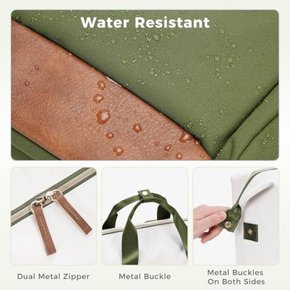 ECOHUB 17" Laptop bag for Women 25L Teacher's Laptop Backpack Work Backpack for Professional Nurse Travel Backpack,Green - color: Green