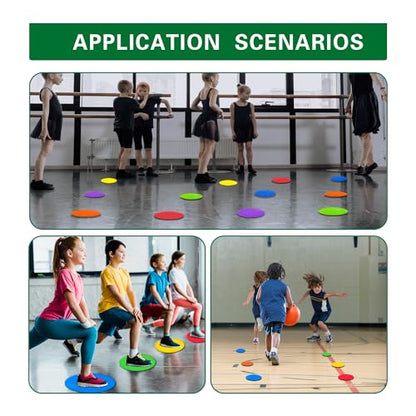 Spot Markers 4 Inch 9 Inch Non Slip Rubber Floor Markers Flat Field Cones Poly Dots for Soccer Basketball Sports Speed Agility Training and Drills - style: 9inch 18pcs