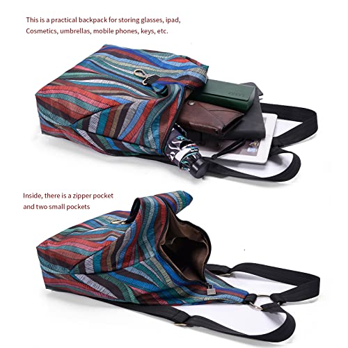 Black Butterfly Premium Backpack for Women, Bohemia Style Fashion Casual Daypack Backpack, Small Backpack Purse (68-multicolor) - color: 68-multicolor