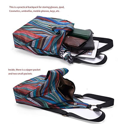 Black Butterfly Premium Backpack for Women, Bohemia Style Fashion Casual Daypack Backpack, Small Backpack Purse (68-multicolor) - color: 68-multicolor
