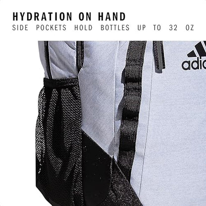 adidas Excel Backpack for Men & Women – Durable Large Athletic Laptop Bag - color: Jersey White/Black Fw21, size: OSFA