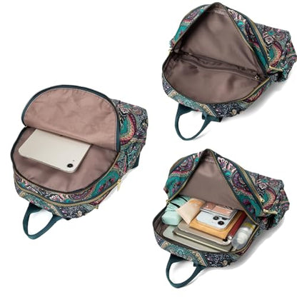 Pealwel Mini Backpack Purse for Women,Small Nylon backpacks for Ladies Backpacks Women Anti Theft Travel Bag (Bohemian) - color: Bohemian