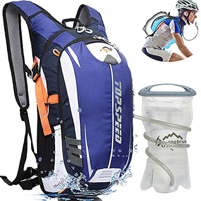 INOXTO Hydration Pack Backpack，18L Hydration Pack Lightweight Water Backpack with 2L Water Bladder Bag Daypack for Hiking Running Cycling Camping Hunting for Women Men